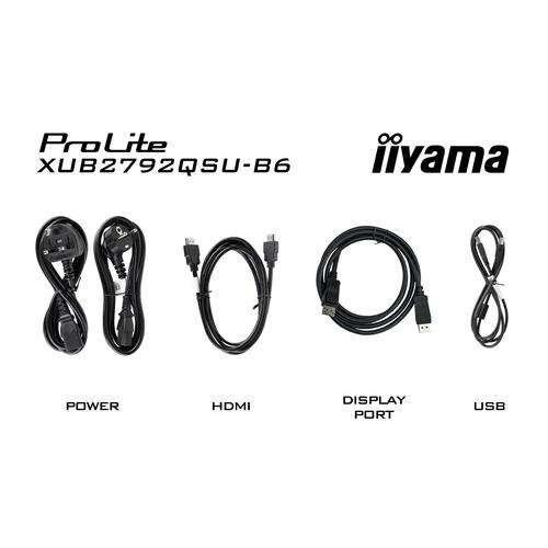 iiyama ProLite computer monitor 68,6 cm (27") 2560 x 1440 Pixels Full HD LED Zwart