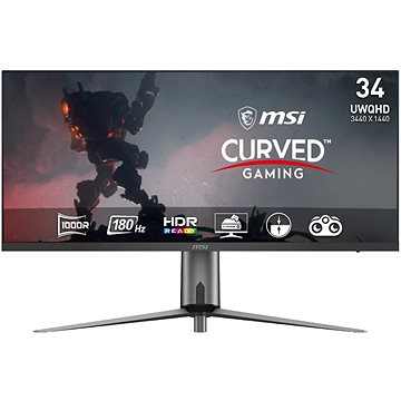 MSI MAG 345CQR computer monitor 86,4 cm (34") 3440 x 1440 Pixels UltraWide Dual Quad HD Zwart