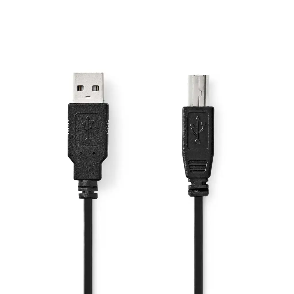 Nedis USB-kabel | USB 2.0 | USB-A Male | USB-B Male | 2.00m | Zwart