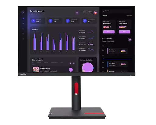[63CFMATXEU] Lenovo ThinkVision T24i-30 LED display 60,5 cm (23.8") 1920 x 1080 Pixels Full HD Zwart