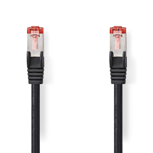 [CCGL85221BK05] Nedis CAT6 Netwerkkabel | RJ45 Male | RJ45 Male | S/FTP | 0.50 m | Zwart