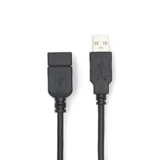 [CCGB60010BK30] Nedis USB-kabel | USB 2.0 | USB-A Male | USB-A Female | 3.00m | Zwart